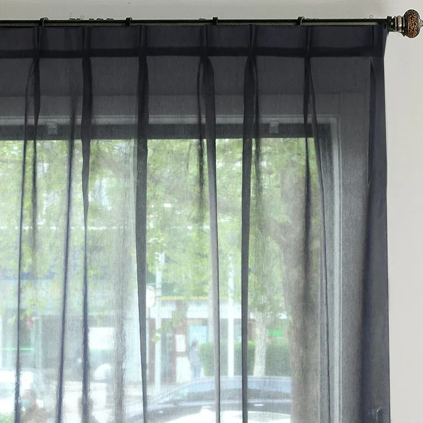 Silky Yarn-dyed Sheer Curtains