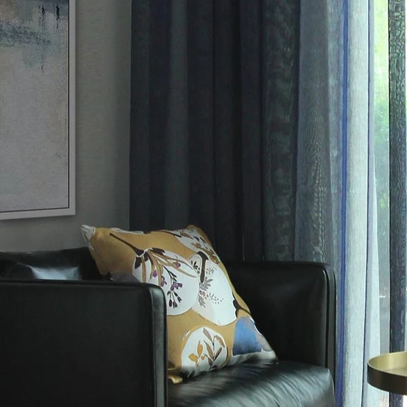 Silky Yarn-dyed Sheer Curtains